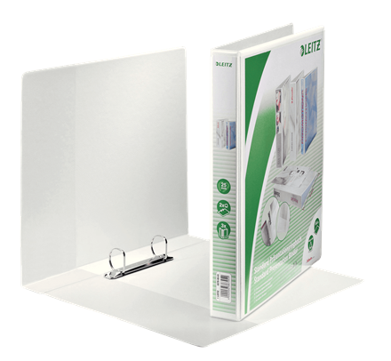 Leitz Präsentationsringbuch 2‑Ringe weiß Rückenbreite 44 mm