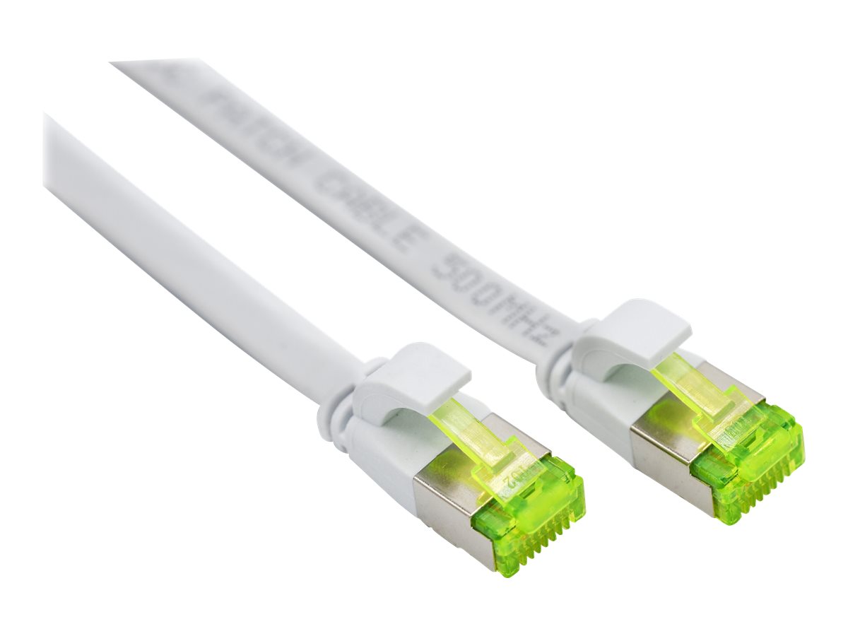helos ultra flaches Patchkabel U/FTP Cat 6a weiss 3,0m