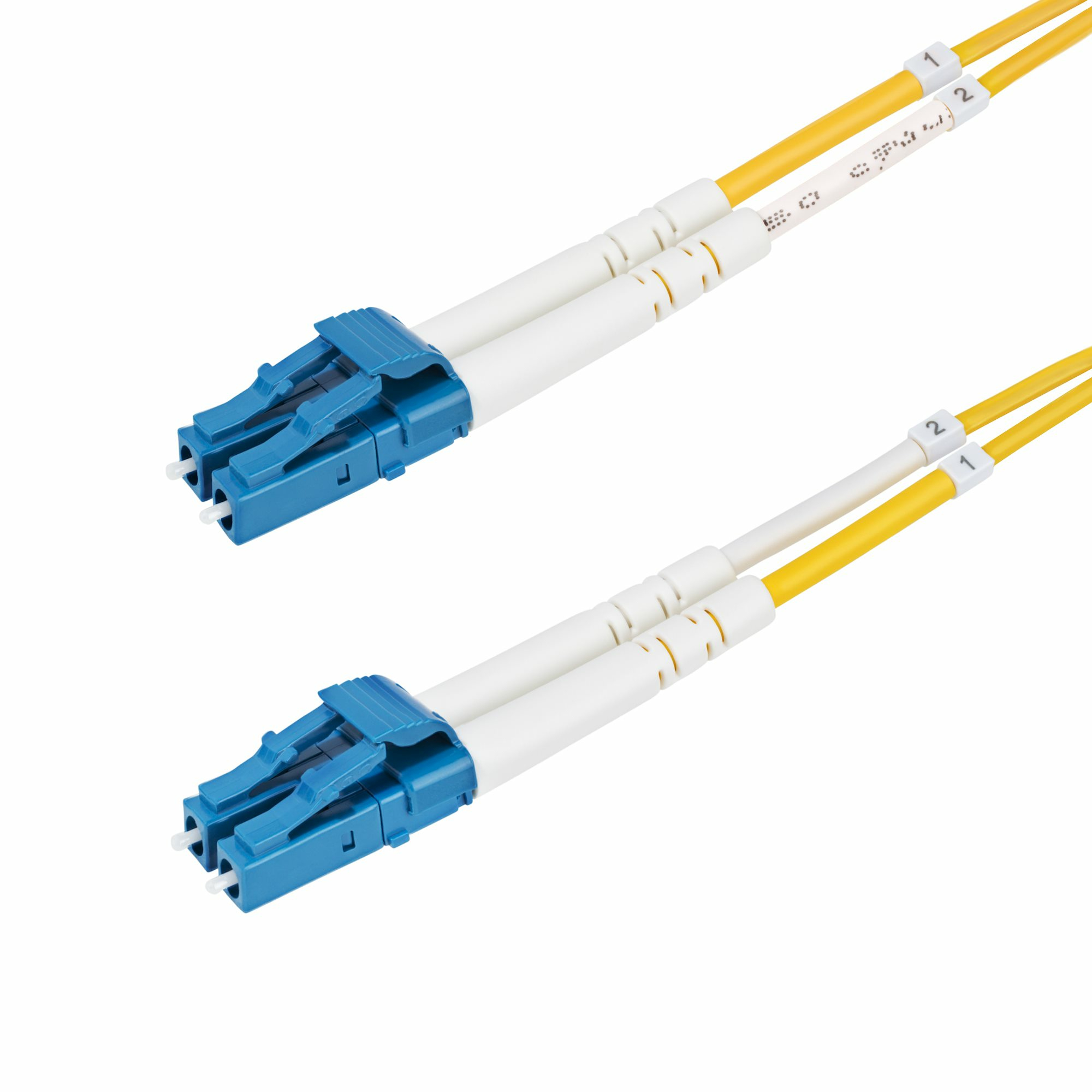 STARTECHCOM 2meter LWL Patchkabel LC LC UPC Singlemode OS2 Duplex 9125um 10Gbit LSZH Glasfaserkabel