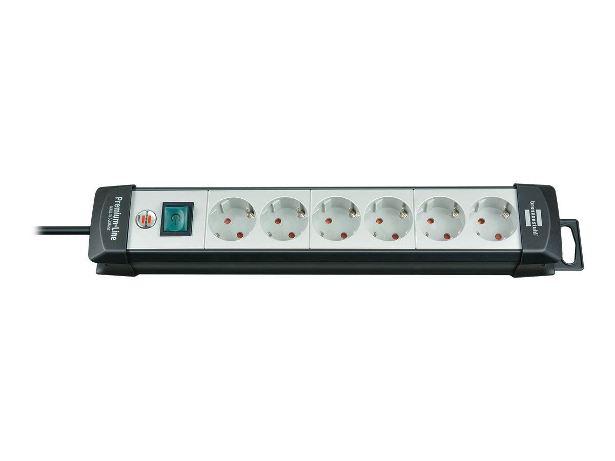 Brennenstuhl Premium-Line 6-fach schwarz/lichtgrau, 3 m Brennenstuhl Premium-Line 6-fach schwarz/lichtgrau, 3 m