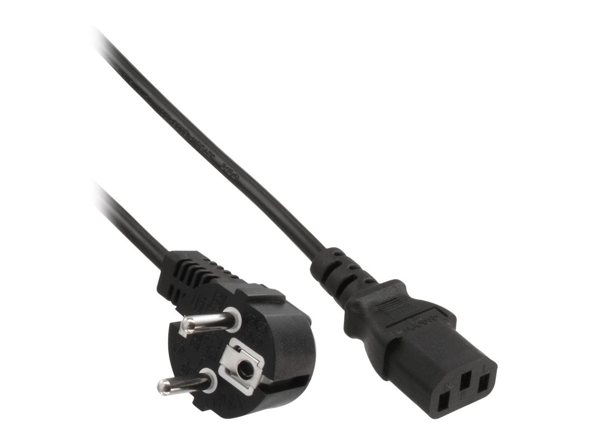 INLINE Netzkabel Schutzkontakt gewinkelt auf Kaltgeraetestecker C13 1m INLINE Netzkabel Schutzkontakt gewinkelt auf Kaltgeraetestecker C13 1m