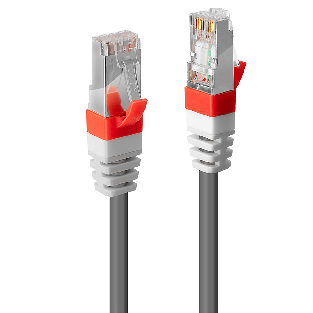 LINDY SSTP Cat 6A Kabel, grau 1,0m LSOH, inkl. Testprotokoll