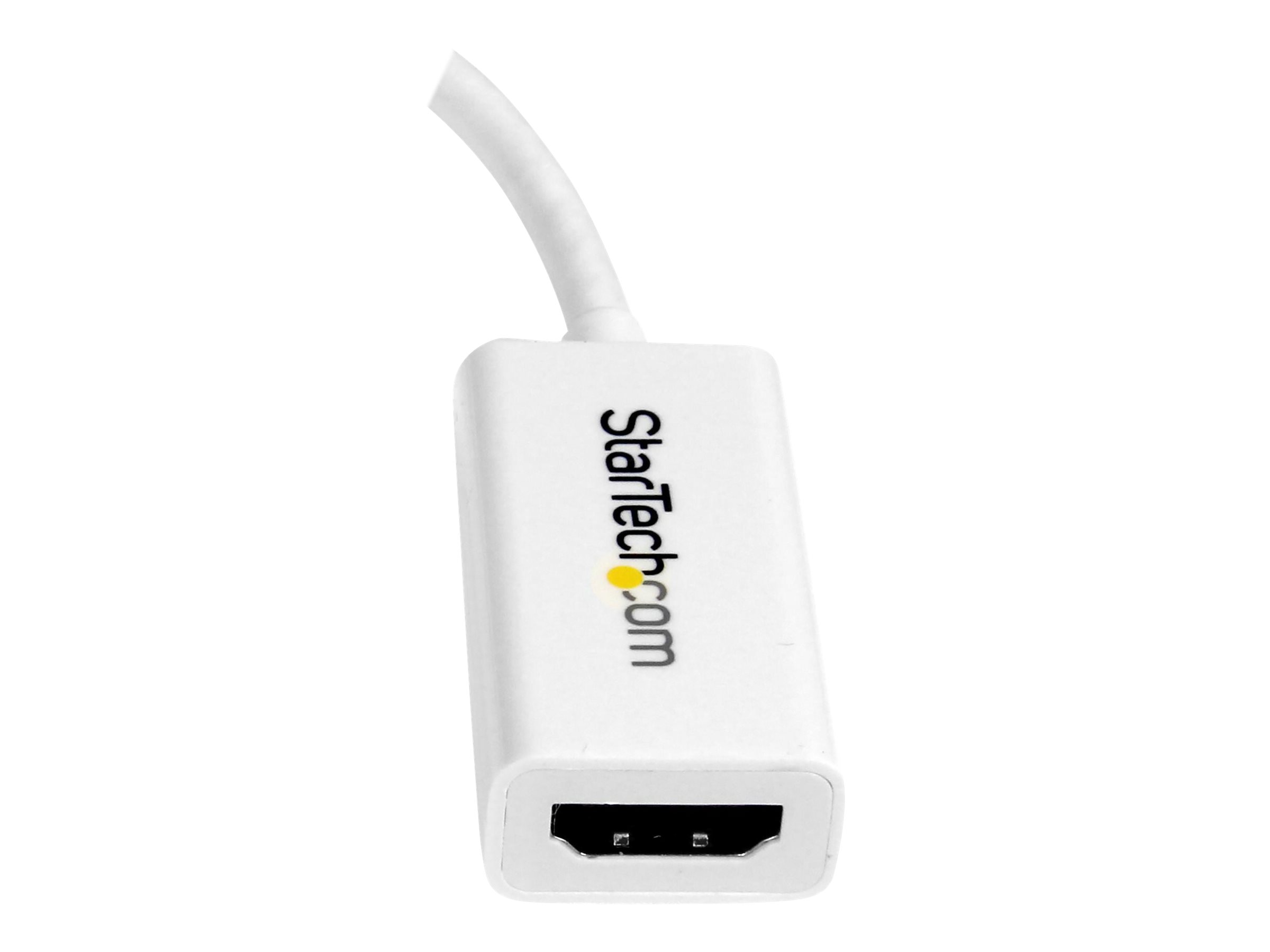 StarTech.com Mini DisplayPort auf HDMI 4k @ 30Hz Adapter - DP 1.2 zu HDMI Audio Video Konverter für MacBook Pro / Air - Weiß - Videokonverter - weiß