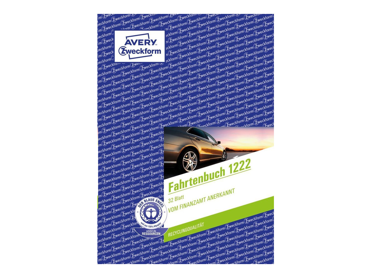 AVERY Zweckform Fahrtenbuch, Pkw mit Jahresabrechnung Formularbuch 1222 AVERY Zweckform Fahrtenbuch, Pkw mit Jahresabrechnung Formularbuch 1222