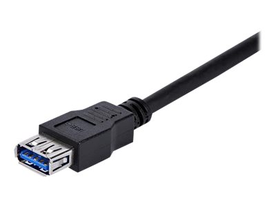 StarTech.com 1m USB 3.0 Verlängerungskabel - USB 3 Typ A Kabel Verlängerung - Stecker/ Buchse - Schwarz - USB-Verlängerungskabel - USB Typ A bis USB Typ A - 1 m