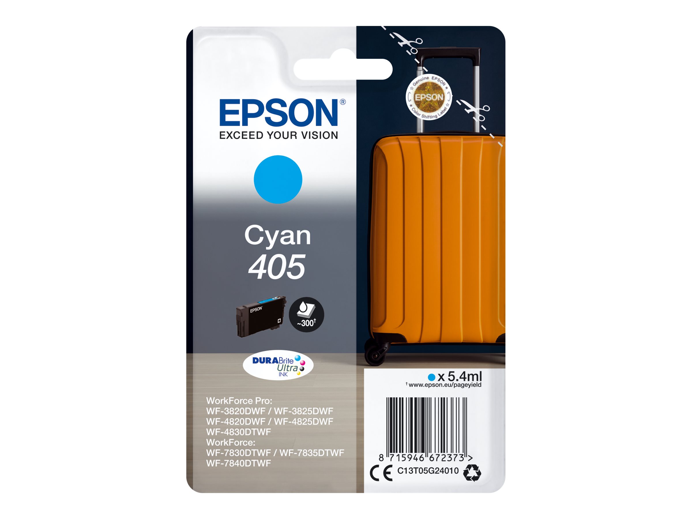C13T05G24010 EPSON Nr.405 WF Tinte cyan C13T05G24010 EPSON Nr.405 WF Tinte cyan