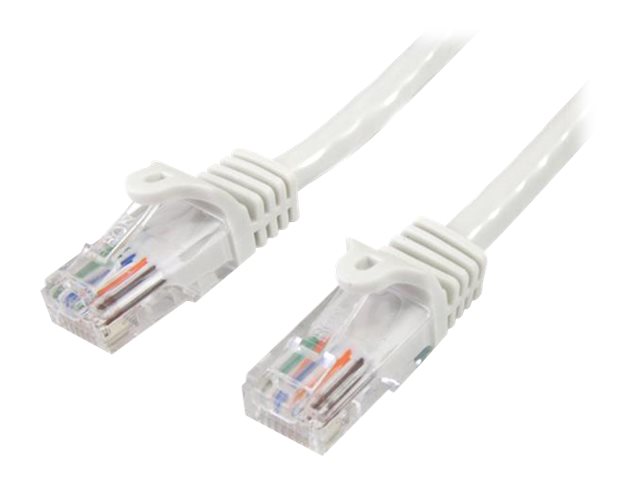 StarTech 5m White Cat5e Patch Cable with Snagless RJ45 Connectors Long Ethernet Cable 5 m Cat 5e UTP Cable