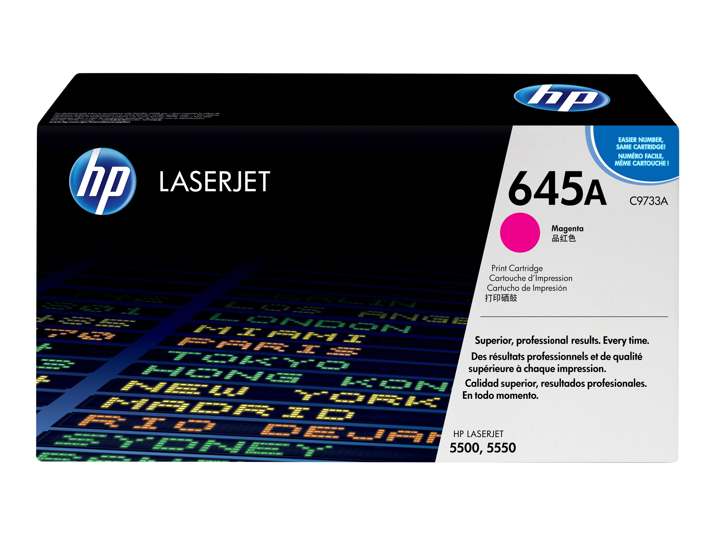 HP 645A original Colour LaserJet Toner cartridge C9733A magenta standard capacity 12.000 pages 1-pack HP 645A original Colour LaserJet Toner cartridge C9733A magenta standard capacity 12.000 pages 1-pack