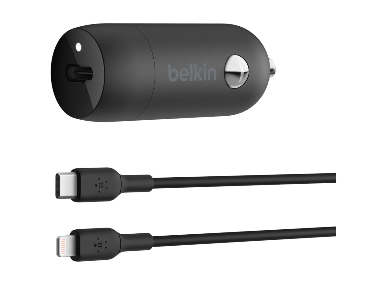 Belkin BoostCharge - Auto-Netzteil - 30 Watt - 3 A - Fast Charge, Power Delivery 3.1 (24 pin USB-C)