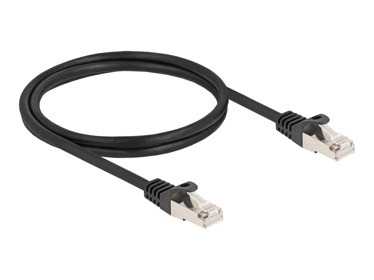 Delock Kabel RJ50 Stecker zu RJ50 Stecker SFTP 1 m schwarz