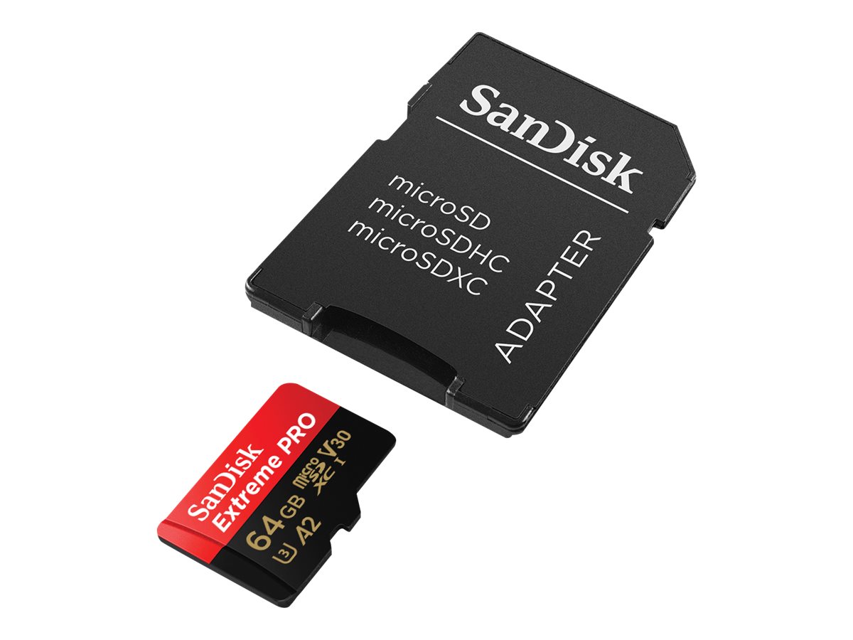 SanDisk Speicherkarte microSDXCCard Extrem PRO, 64 GB, 1 St