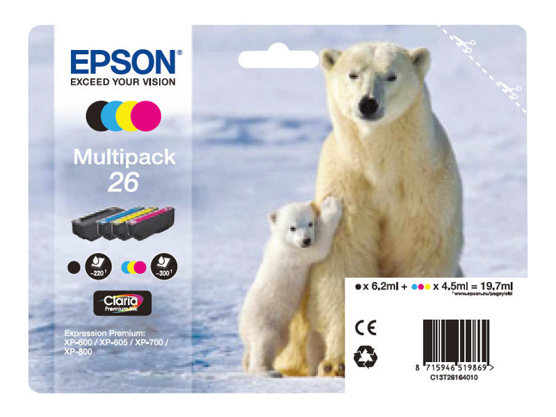 C13T26164010 EPSON XP Tinte (4) cmyk ST