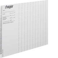 Hager Beschriftungsbögen ZZ90B Hager Beschriftungsbögen ZZ90B