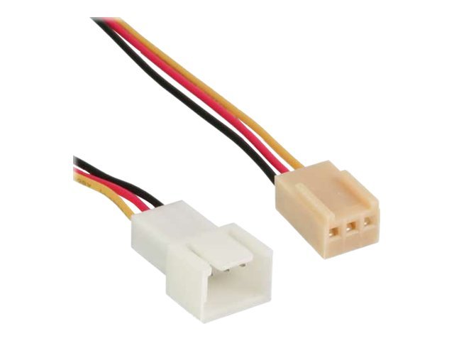 INLINE Luefterkabel Verlaengerung 3pol Molex Stecker/Buchse 0,3m