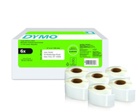 DYMO Etikettenrollen fuer Etikettendrucker weiss, 54,0 x 25,0 mm, 6 x 500 Etiketten DYMO Etikettenrollen fuer Etikettendrucker weiss, 54,0 x 25,0 mm, 6 x 500 Etiketten