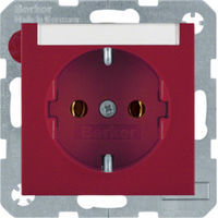 Berker Steckdose SCHUKO 47508902 rot glänzend Berker Steckdose SCHUKO 47508902 rot glänzend