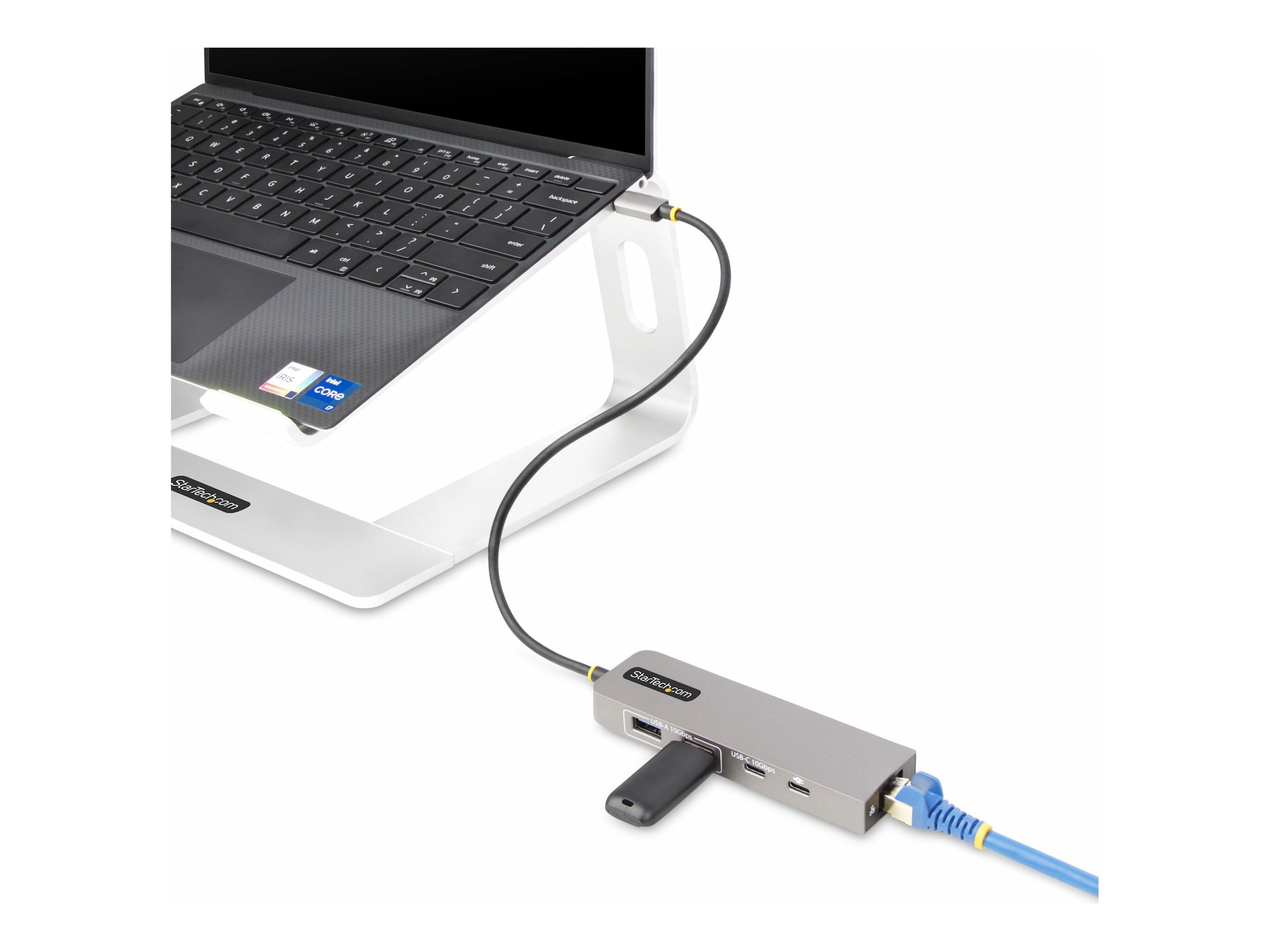 StarTechcom 3Port USBC Hub, 25GbE,100W Power Delivery, USB 32 10Gbps Hub kompakt 1 x USBC 3 x USB 31 1 x 25GBaseT Desktop