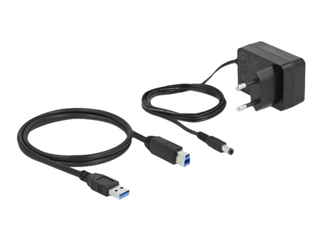 Delock USB 3.2 Gen 1 Hub mit 4 Ports + 1 Schnellladeport mit Schalter