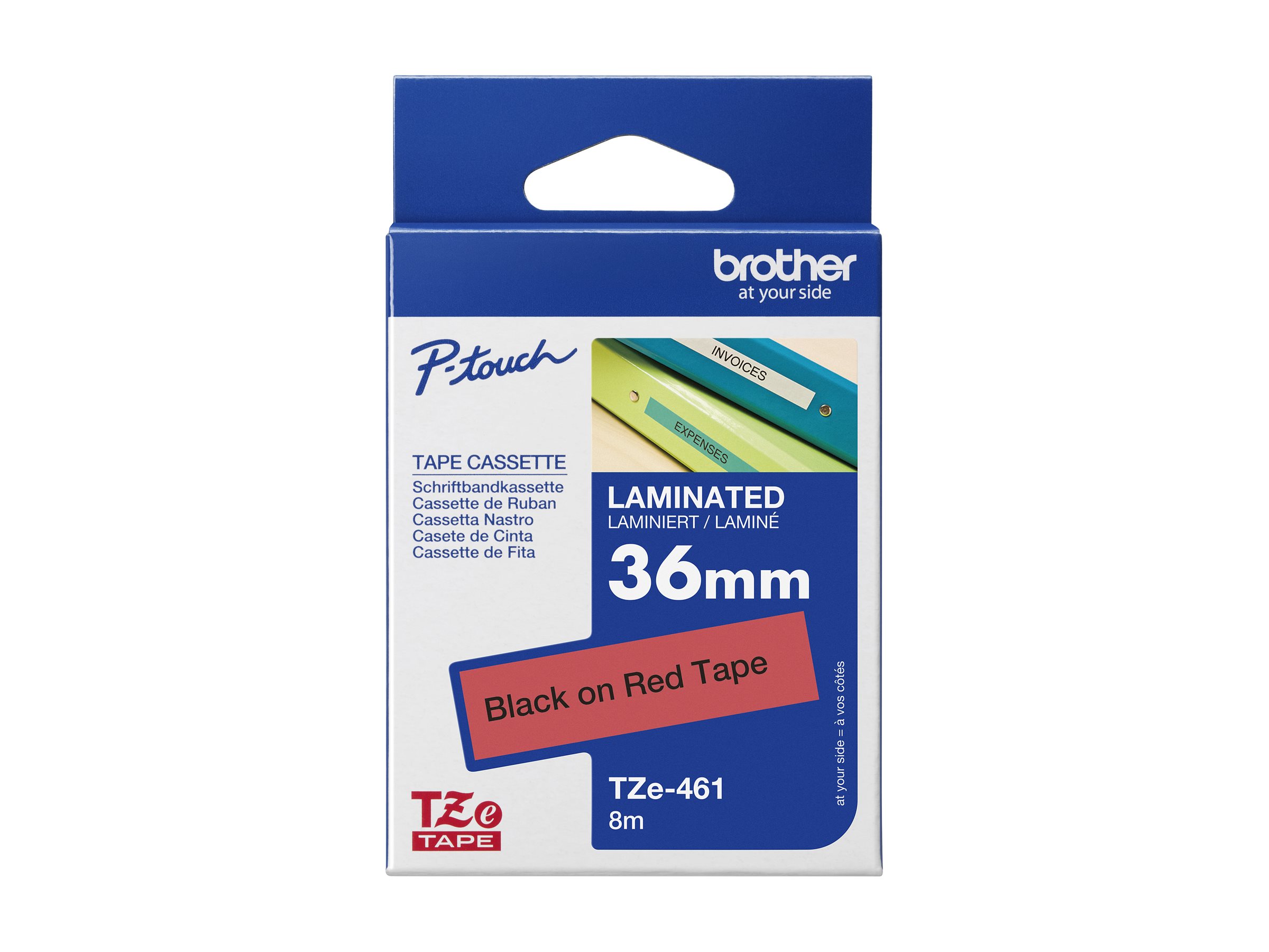 TZE461 BROTHER PT Schriftband 36mm rot