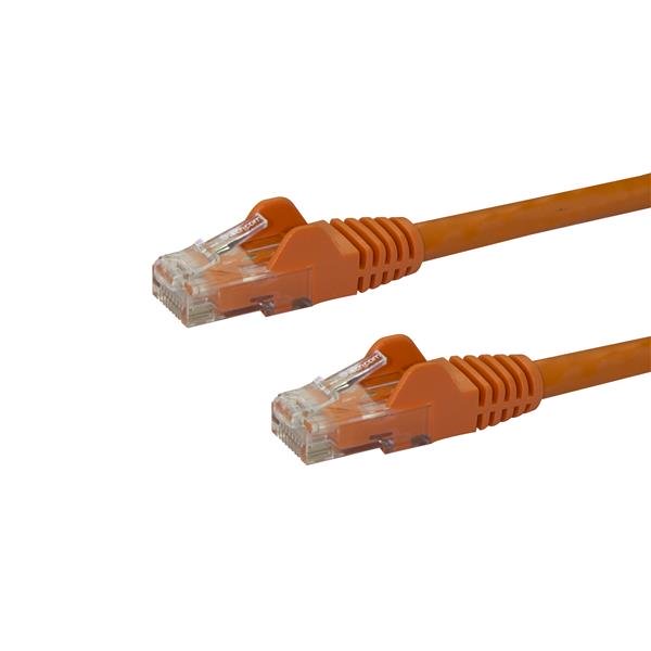 STARTECHCOM 05m Orange Cat6 Patch Cable with Snagless RJ45 Connectors Short Ethernet Cable 05 m Cat 6 UTP Cable