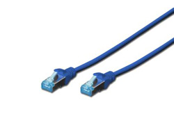 DIGITUS CAT 5e SF-UTP Patchkabel PVC AWG 26/7 Laenge 0,5 m Farbe Blau