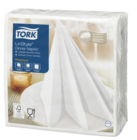 TORK Servietten LinStyle® Premium weiss 1-lagig 39,0 x 39,0 cm, 50 St.