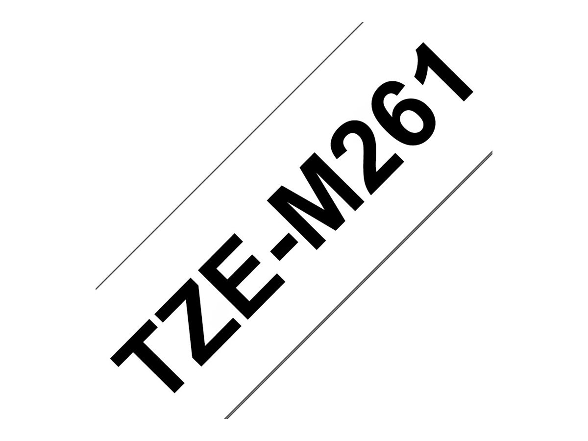 BROTHER TZeM261 tape black on white surface 36mm