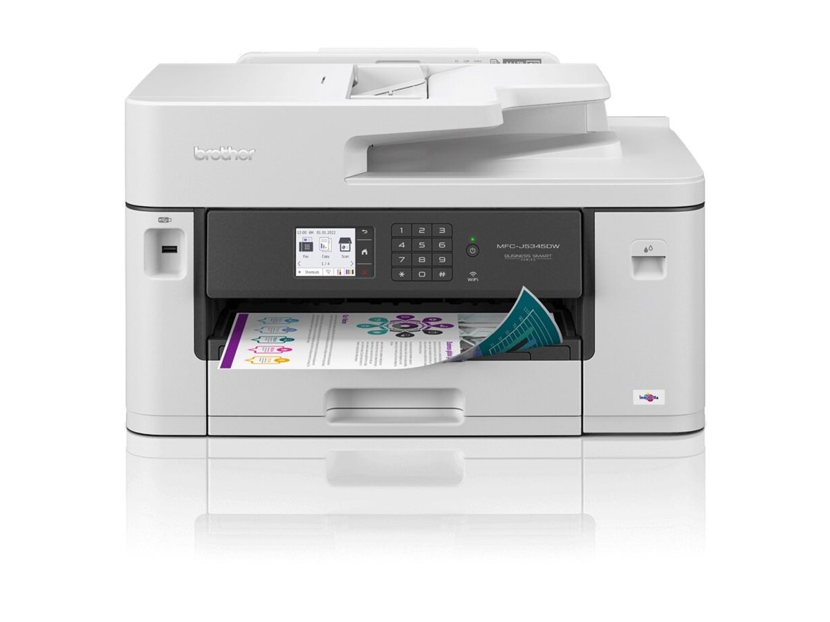 BROTHER MFCJ5345DW Professional 4in1 Business Smart Color Inkjet Multifunction Printer Print up to A3 Size 28ipm ISO Wi-Fi BROTHER MFCJ5345DW Professional 4in1 Business Smart Color Inkjet Multifunction Printer Print up to A3 Size 28ipm ISO Wi-Fi