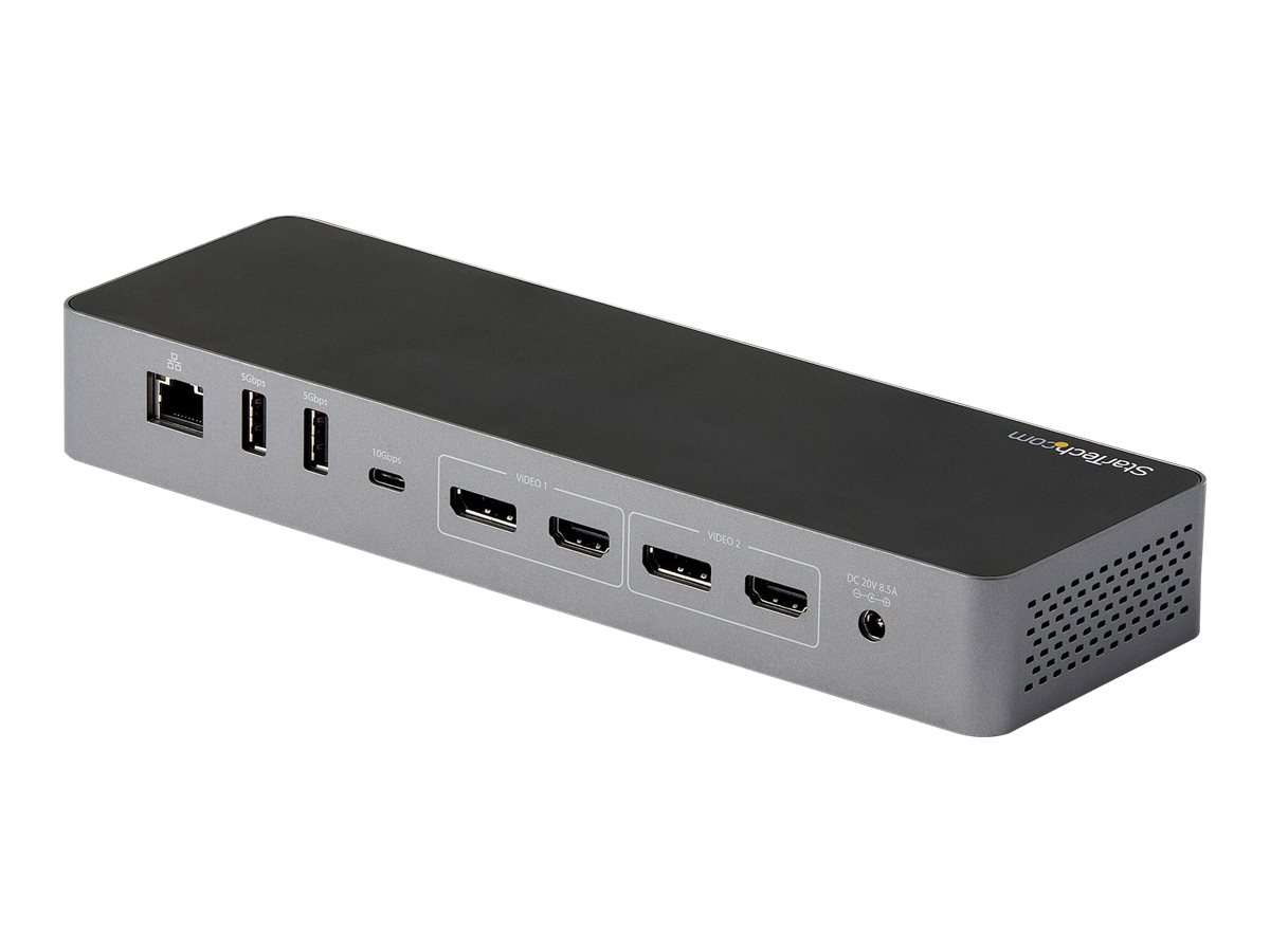 STARTECH.COM Thunderbolt 3 Dock with USB-C Host Compatibility - Dual 4K 60Hz DP 1.4 or HDMI - 8K - 96W PD