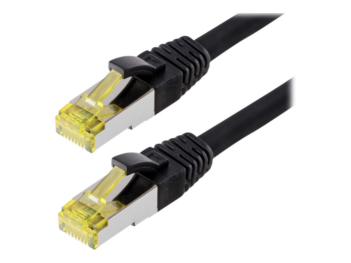 helos Patchkabel Cat 6a SFTP RJ45 schwarz 10m AWG267 LSZH GHMT