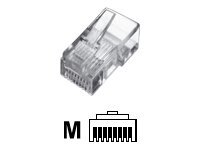 DIGITUS Modularstecker, für Rundkabel, 8P8C ungeschirmt