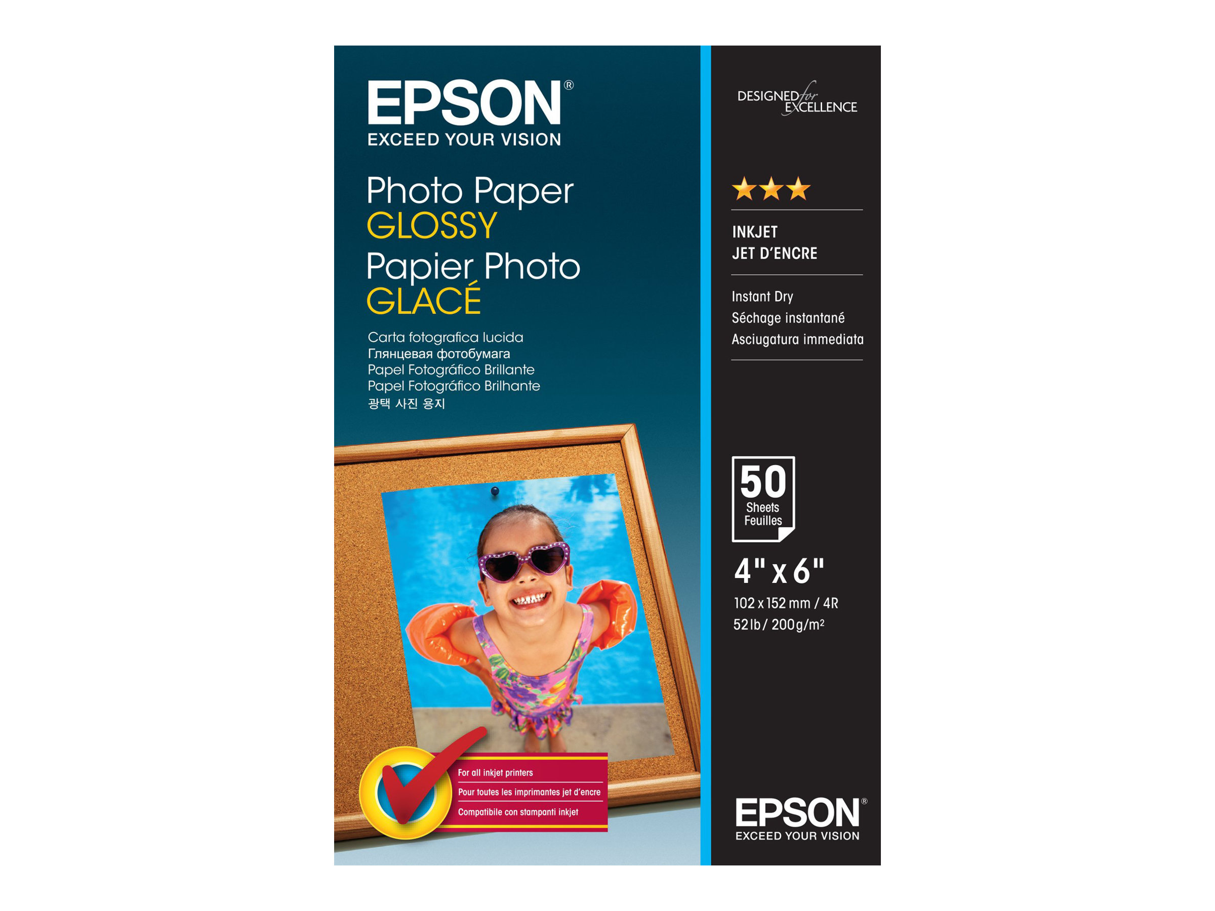 EPSON Fotopapier S042547 10,0 x 15,0 cm glÃ¤nzend 200 g/qm 50 Blatt