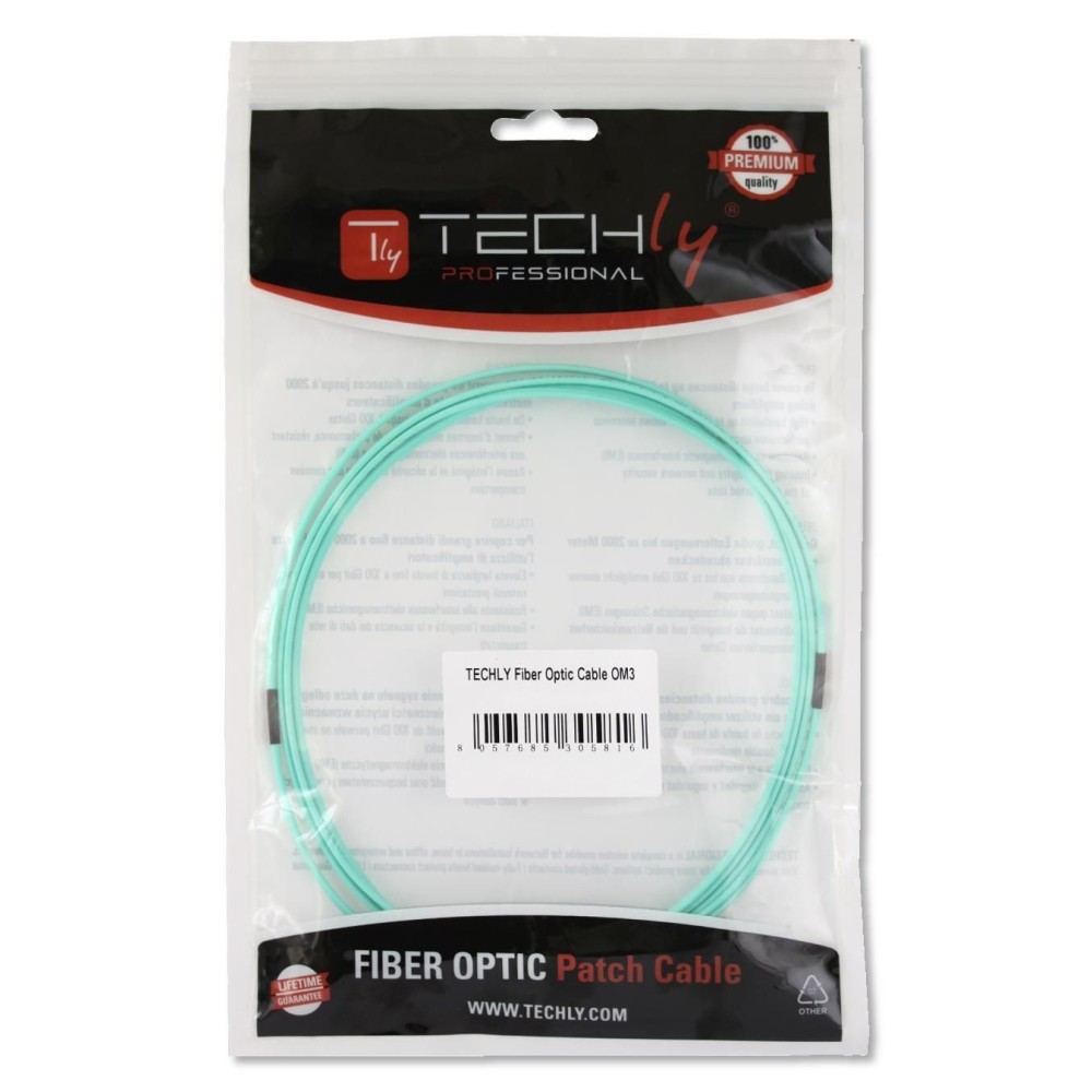 EFB LWL Kabel Duplex Jumper LCLC 50125 OM3 15 Meter LSZH Halogenfrei aqua 20mm geprueft mit Messprotokoll