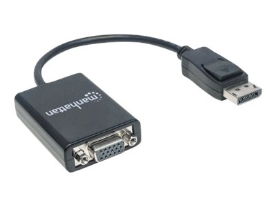 MANHATTAN DisplayPort auf VGA Konverter zum einfachen Anschluss von PCs mit DisplayPort an VGAMonitore, Beamer und mehr