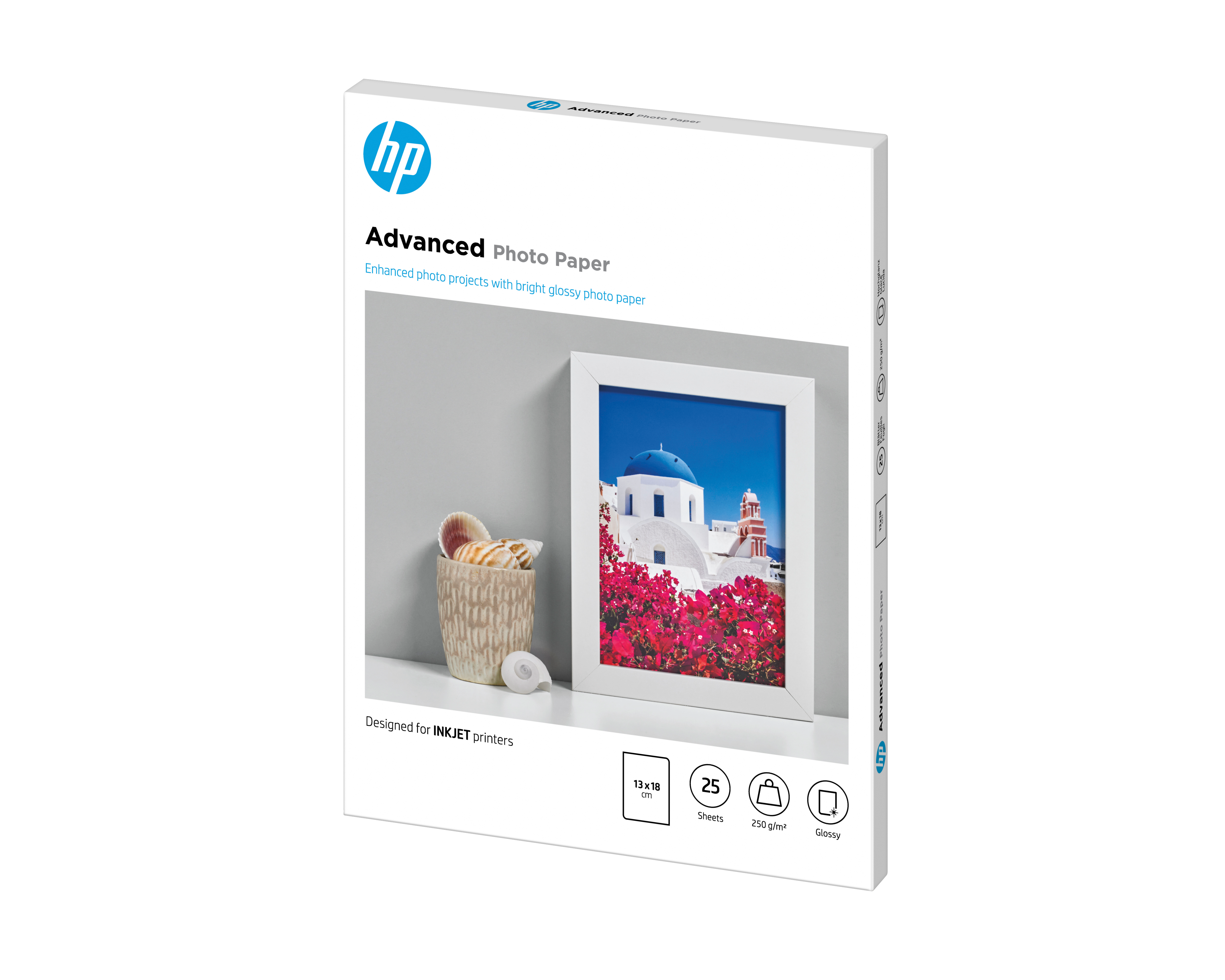 HP original Advanced glossy photo paper Ink cartridge Q8696A 250gm2 130x180mm 25 sheets 1pack borderless
