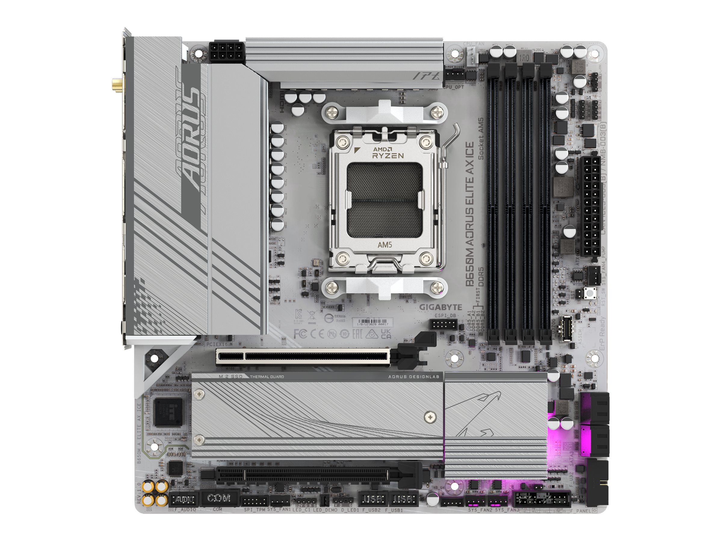 GIGABYTE B650M A ELITE AX ICE AM5 4xDDR5 2xM.2 4xSATA