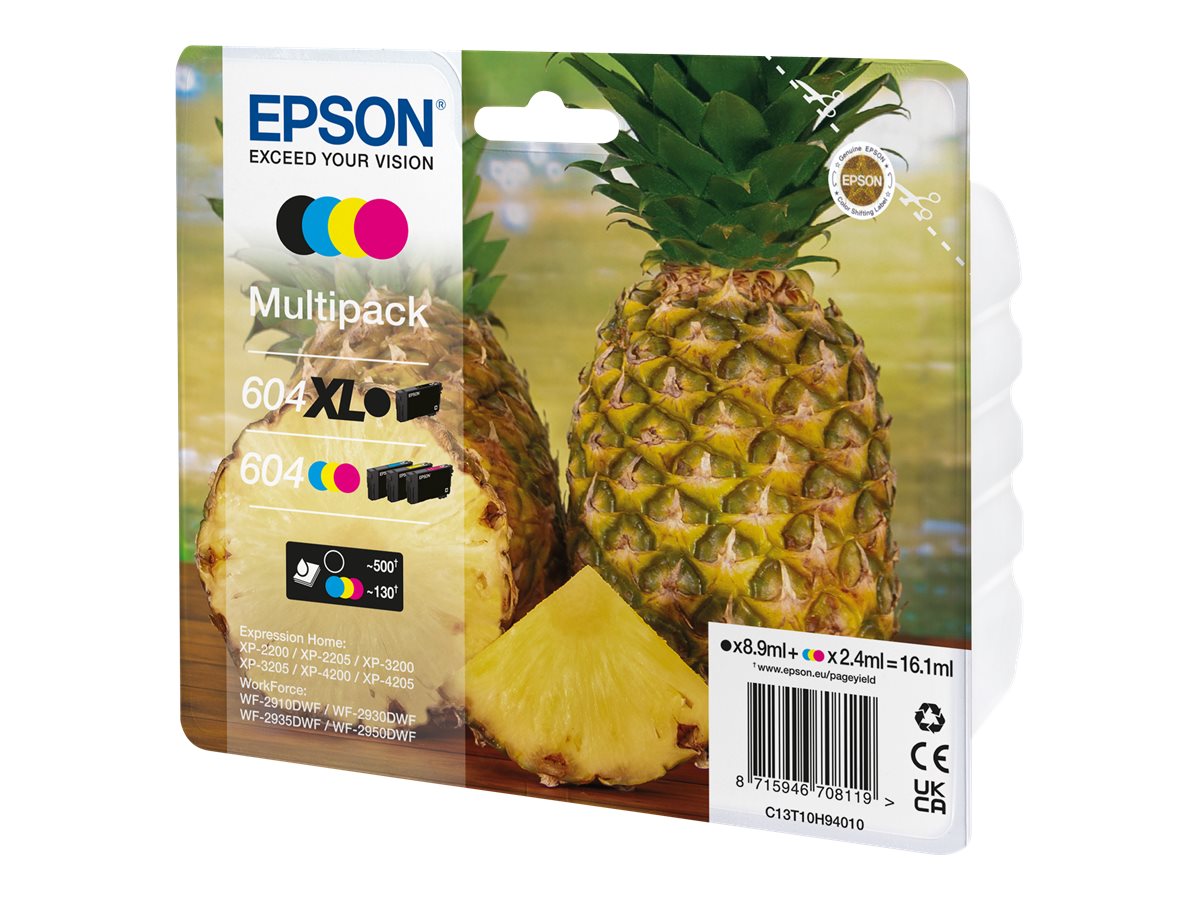 EPSON 604/604XL T10H94  schwarz, cyan, magenta, gelb Druckerpatronen, 4er-Set