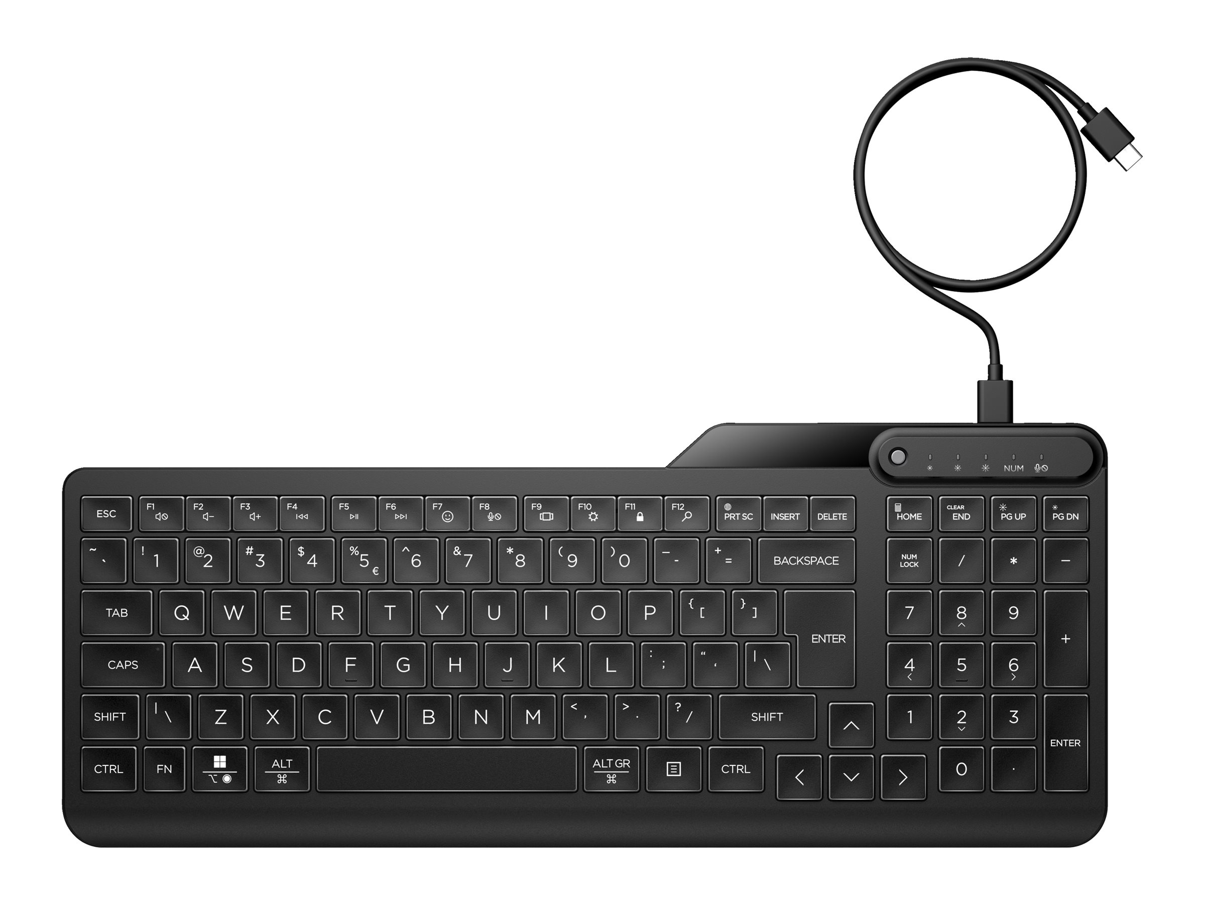 HP 400 Backlit Wired Keyboard P
