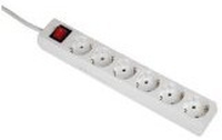 BAT 6-fach Steckdosenleiste mit Schalter 1,4 m weiss BAT 6-fach Steckdosenleiste mit Schalter 1,4 m weiss