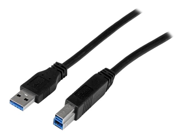 StarTech.com 2m zertifiziertes USB 3.0 SuperSpeed Kabel A auf B - Schwarz - USB 3 Anschlusskabel - Stecker/Stecker - USB-Kabel - 2 m