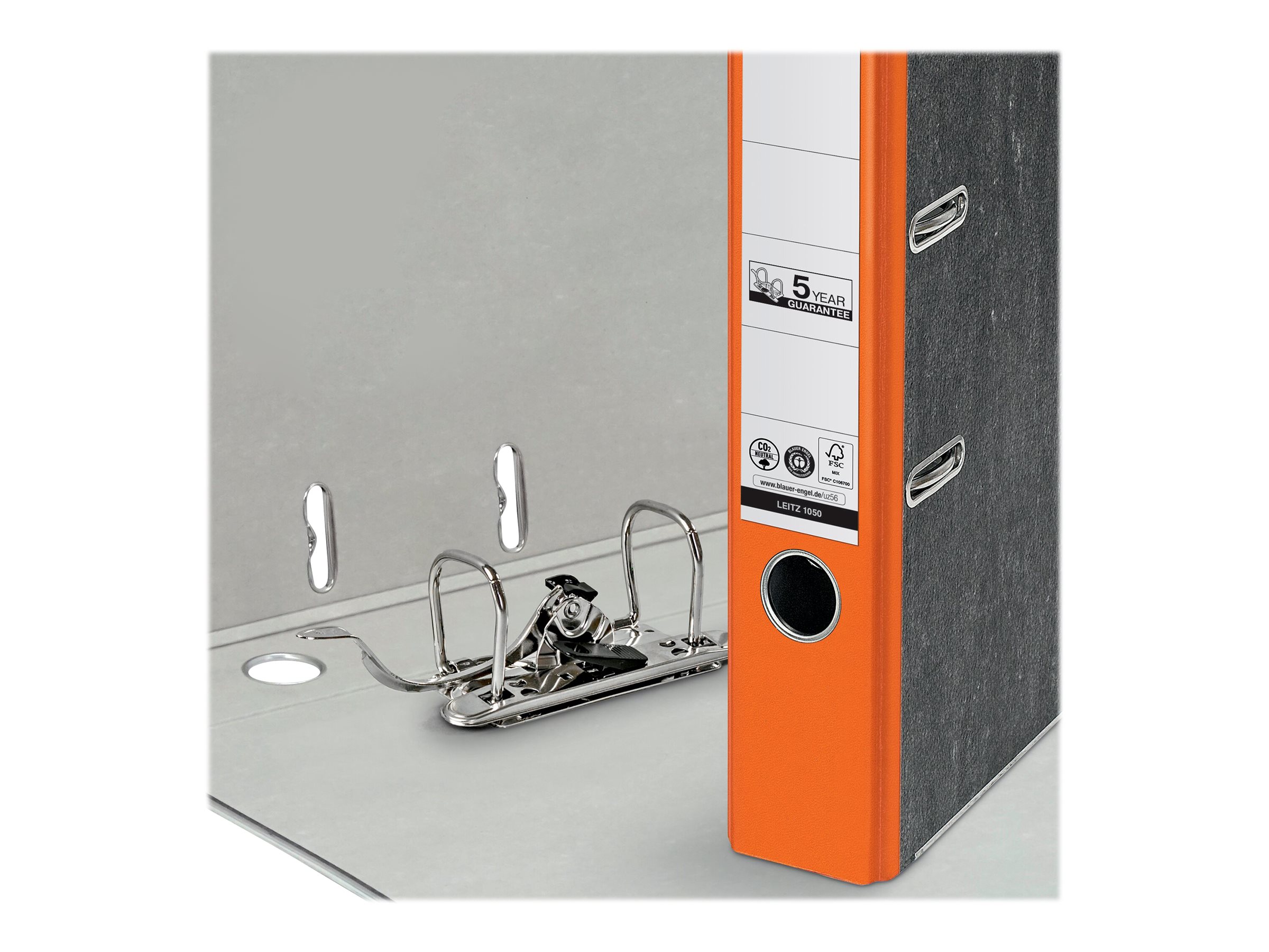 LEITZ 1050 Ordner orange marmoriert Karton 5,2 cm DIN A4