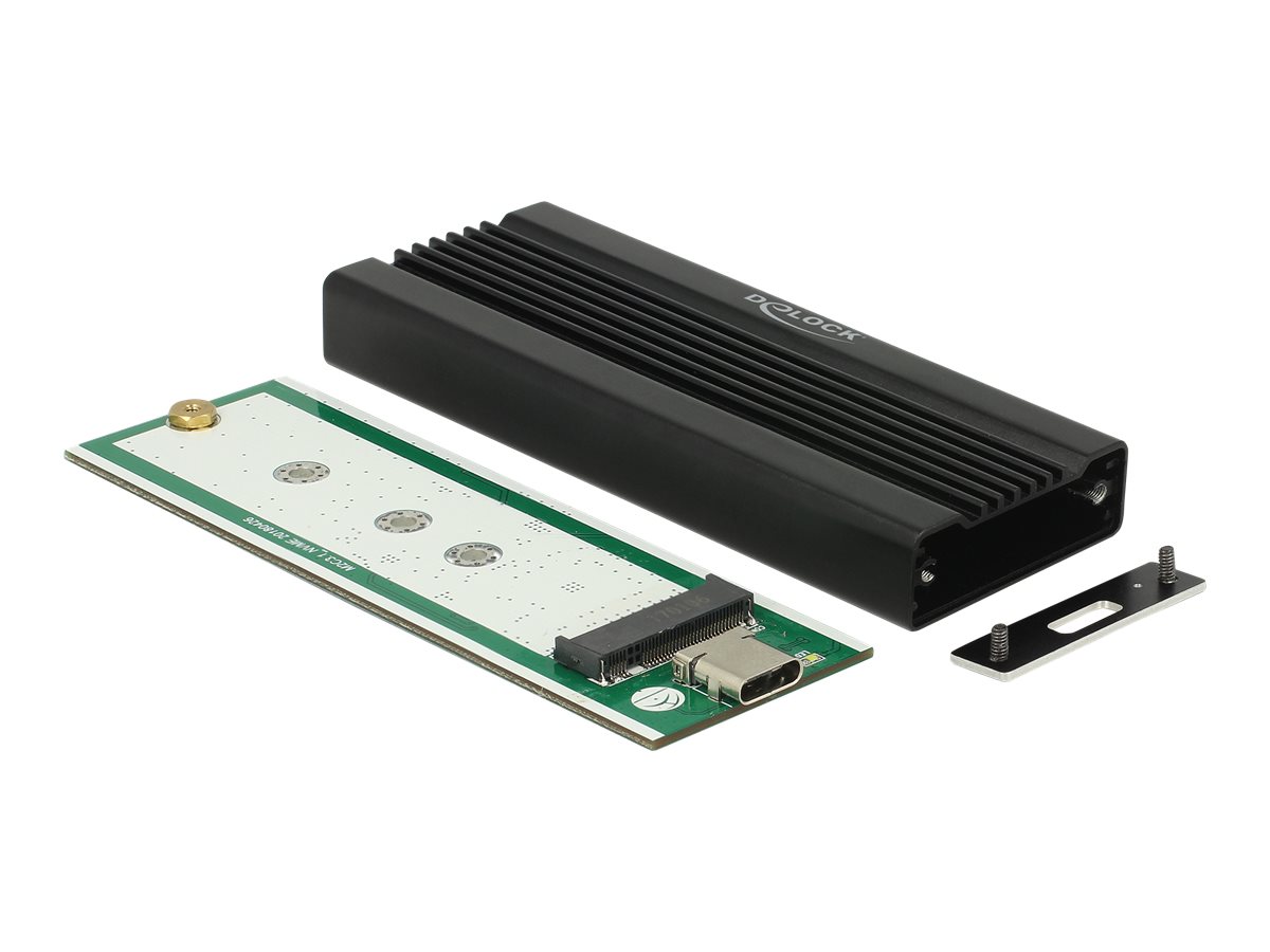 DELOCK Externes Gehäuse für M.2 NVMe PCIe SSD mit SuperSpeed USB 10 Gbps USB 3.1 Gen 2 USB Type-C Buchse