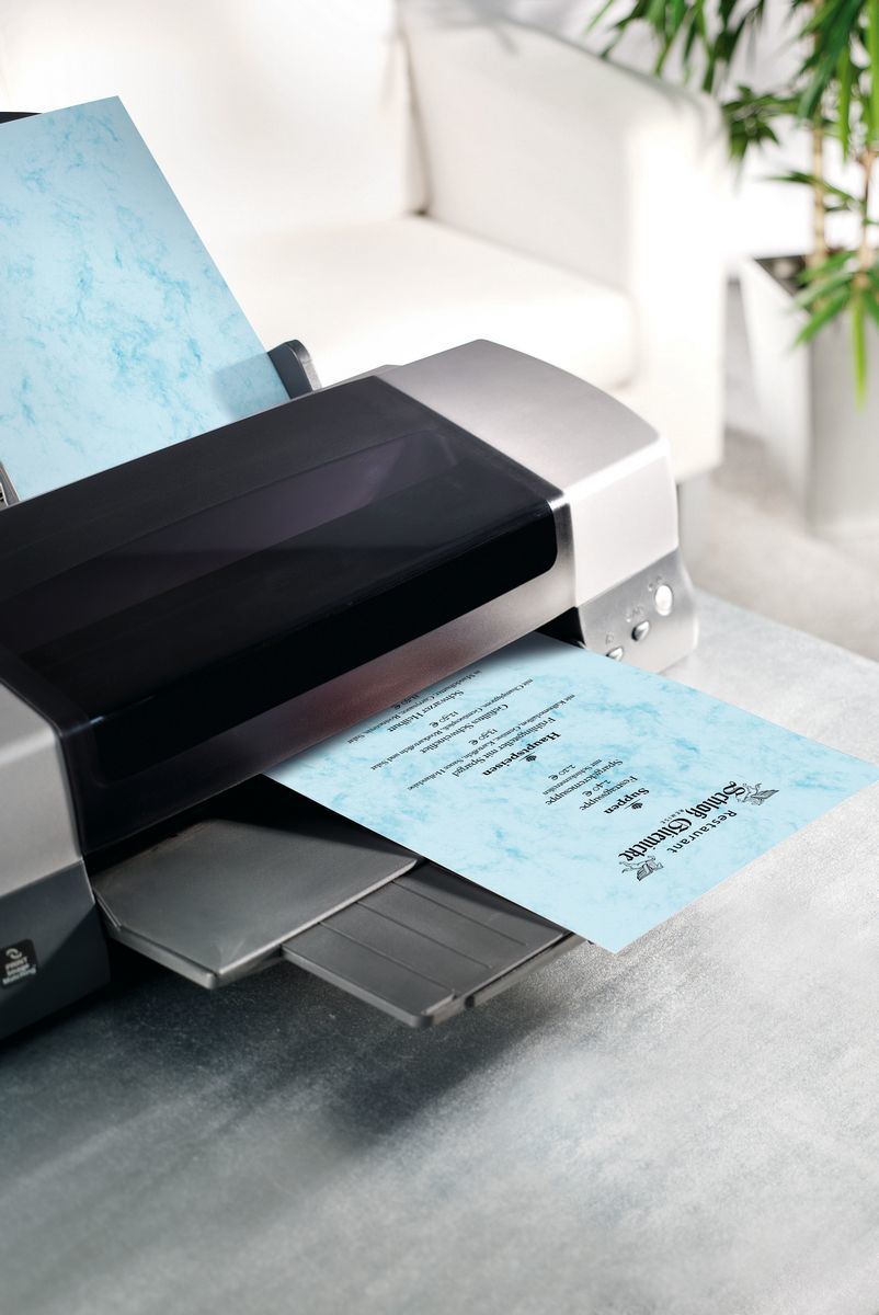 SIGEL Motivpapier Marmor blau DIN A4 90 g/qm 100 St.