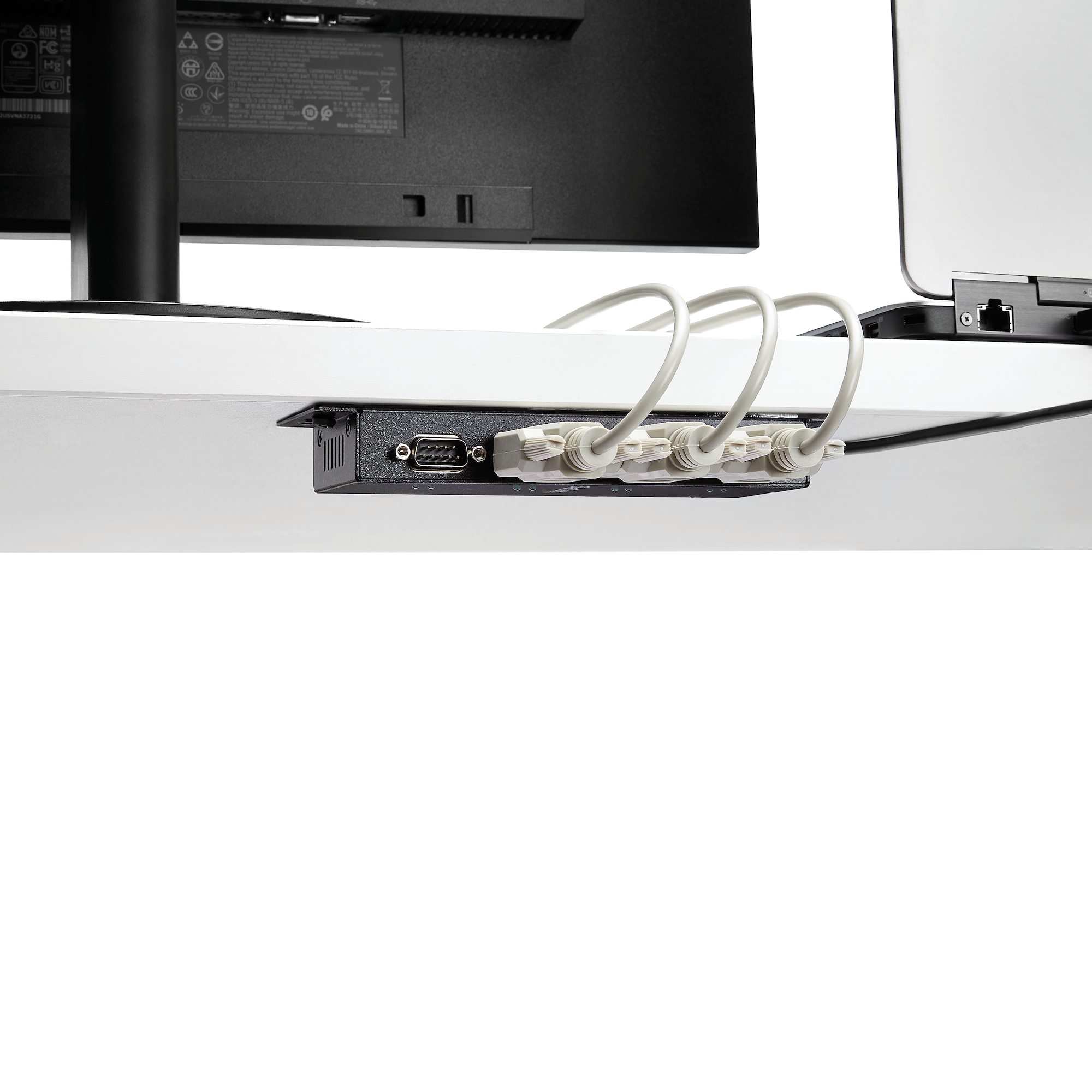 STARTECHCOM 4 Port USB auf Seriel RS232 Adapter Hub Industriell DINScheinen Wandmontagefähig USB auf Seriell DB9 Konverte