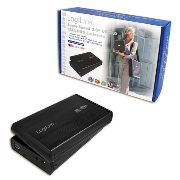 Festplattengehäuse 3,5 Alu SATA/USB 3.0