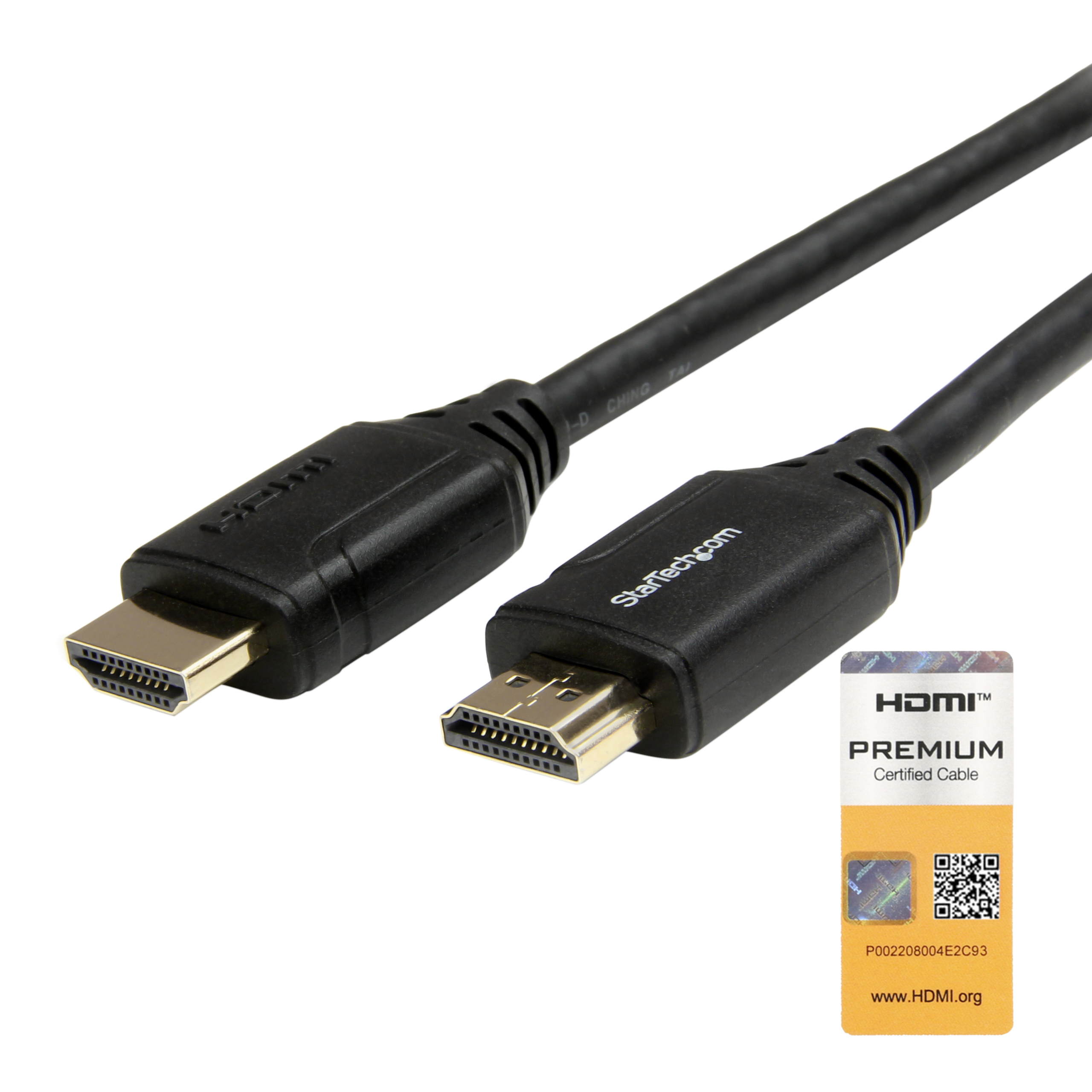 STARTECHCOM Premium High Speed HDMI Kabel mit Ethernet 4K 60Hz HDMI 20 1m