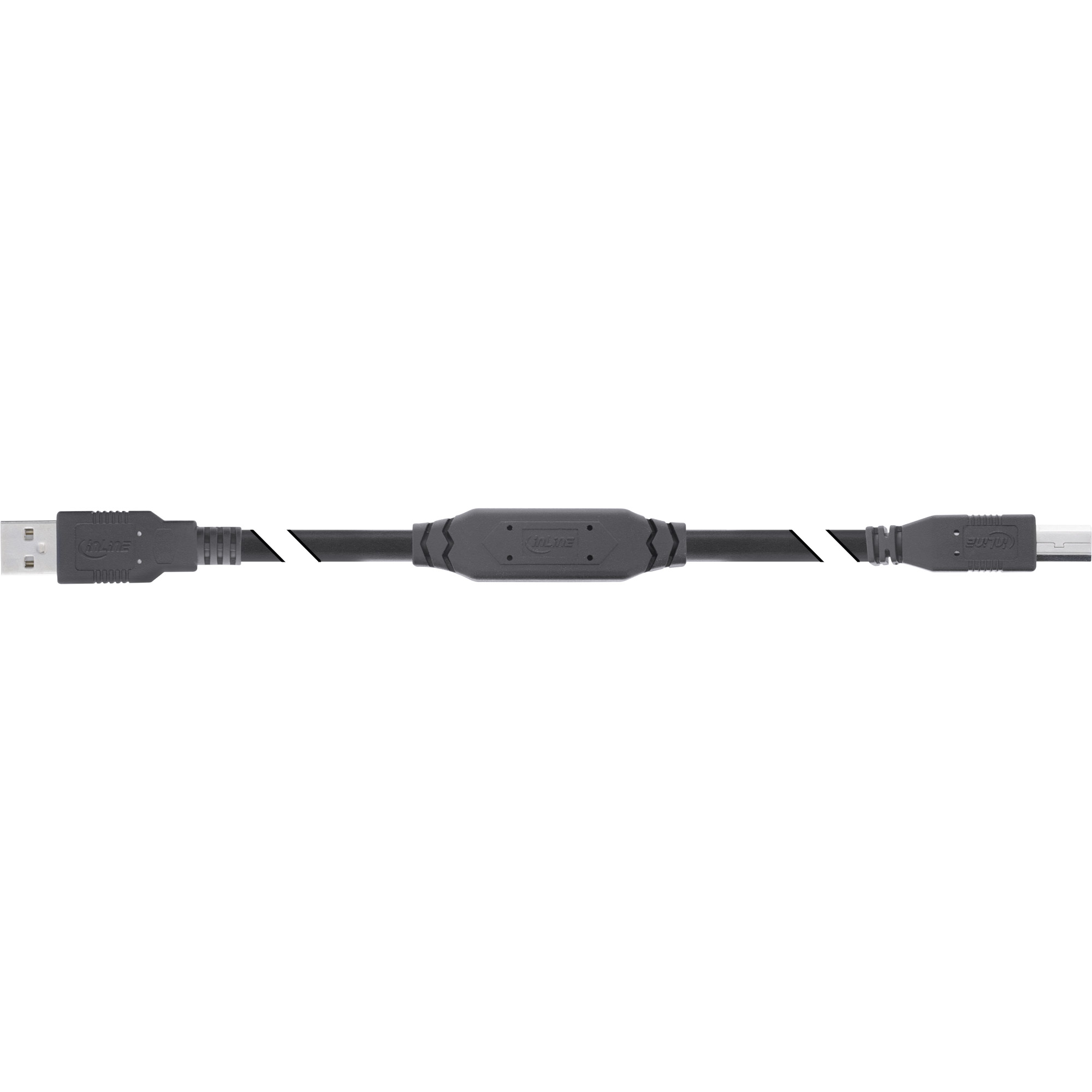 INLINE USB 2.0 Aktivkabel mit Signalverstaerkung St A an St B 15m