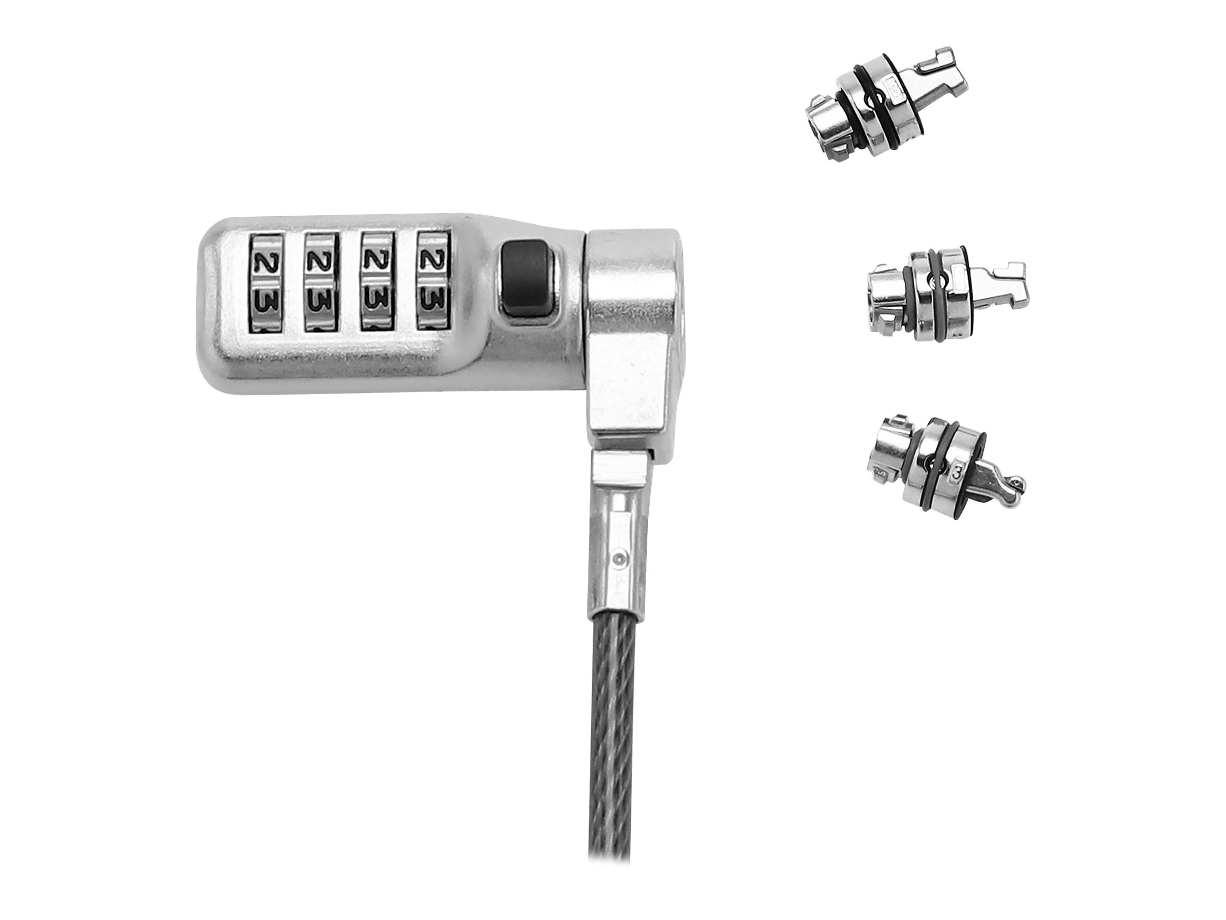 DICOTA Universal Security Cable Lock 3 Wechselköpfe für alle Steckplatzkombinationen DICOTA Universal Security Cable Lock 3 Wechselköpfe für alle Steckplatzkombinationen