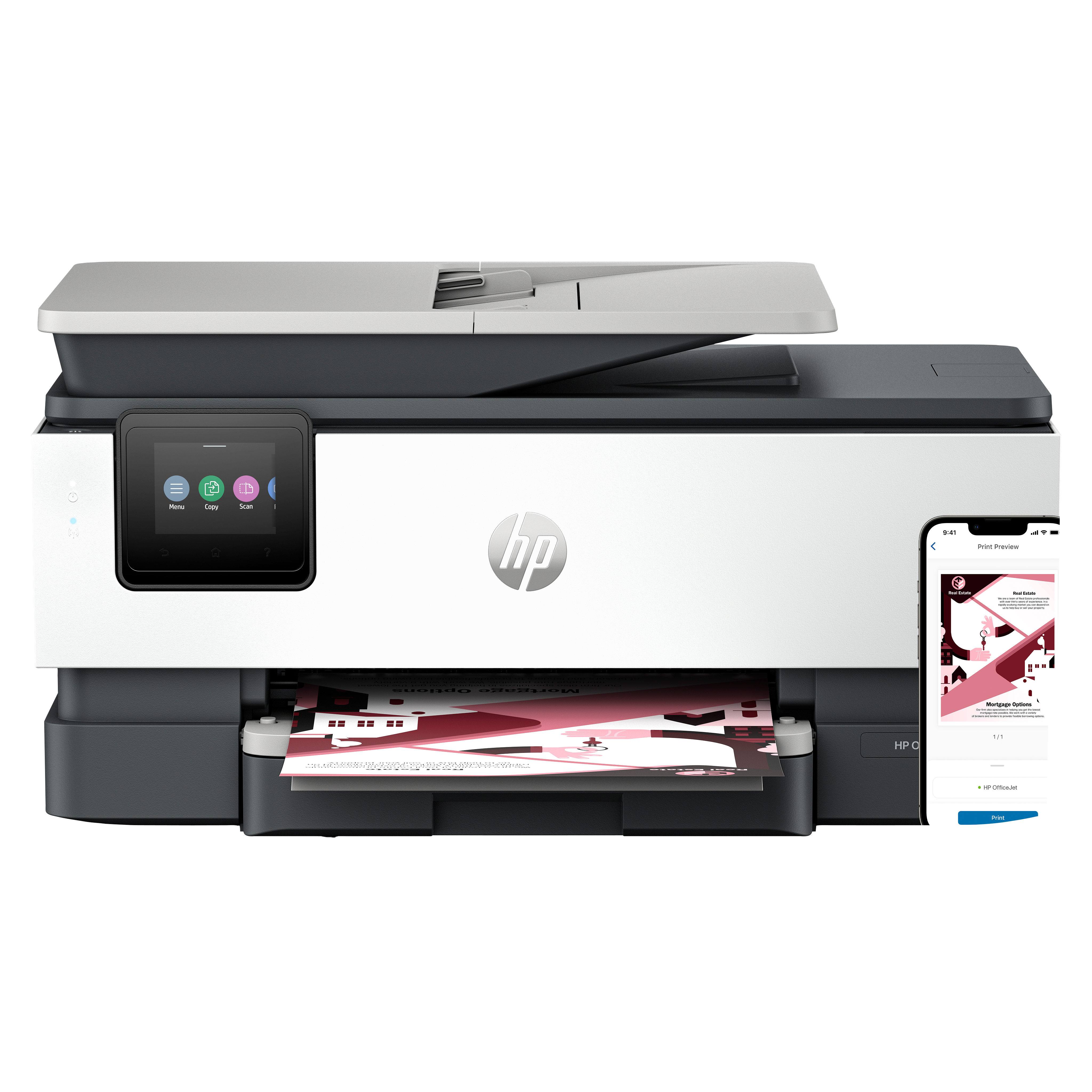 HP OfficeJet Pro 8122e AllinOne 3 in 1 TintenstrahlMultifunktionsdrucker grau, HP Instant Inkfähig