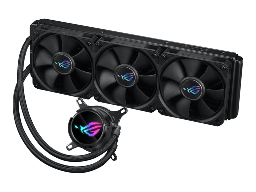 ASUS ROG Strix LC III 360 allinone CPU liquid cooler with 360 rotatable water block 7th gen V2 Asetek pump Premium ROG fans